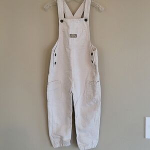 Zara cream colored overalls